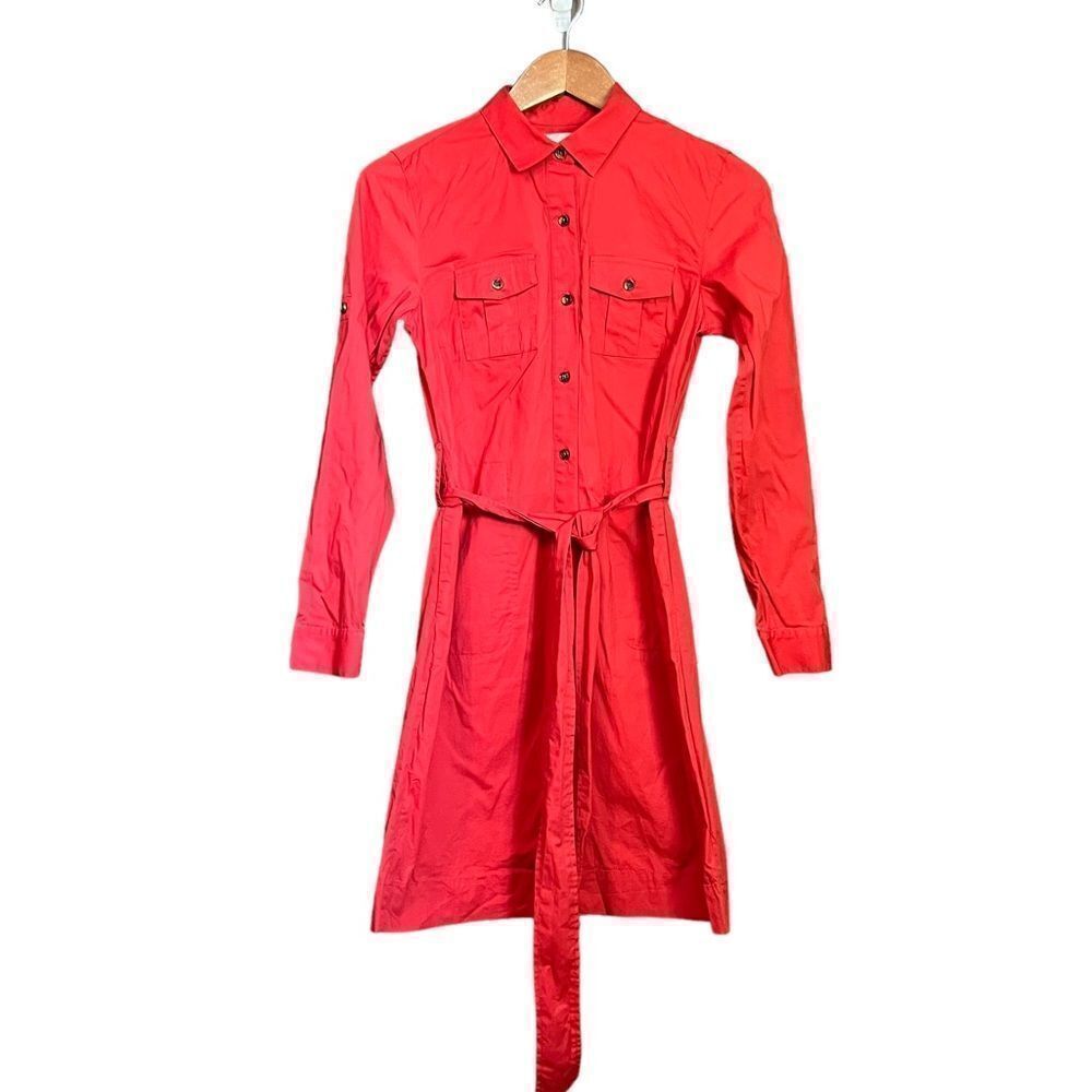 Banana Republic long sleeve belted dress. Size 2
